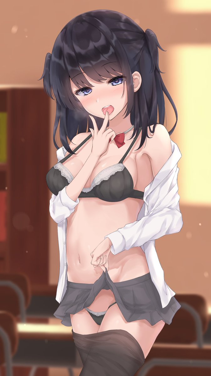 「場所にかまわず攻めてくる後輩JK 」|とぅのイラスト