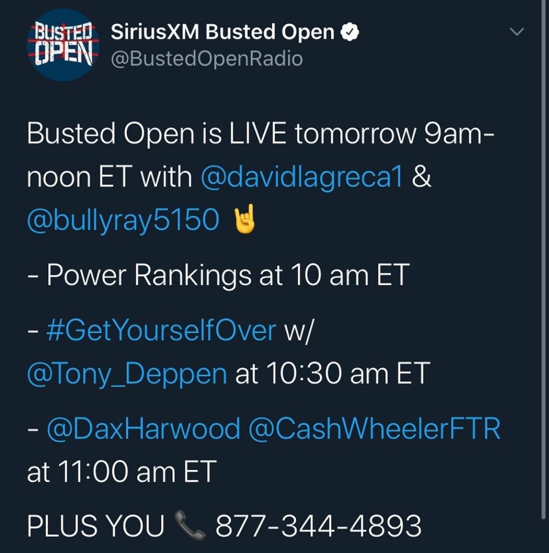 DoubleHellWC's tweet photo. Our baby boy @Tony_Deppen will be on @BustedOpenRadio this morning with @bullyray5150!! Tune in!!
#doublehellwrestlingclub #DHWC #bustedopenradio #getyourselfover #tonydeppen #wrestling #bullyray #bubbaraydudley https://t.co/DRYxU2vPFD