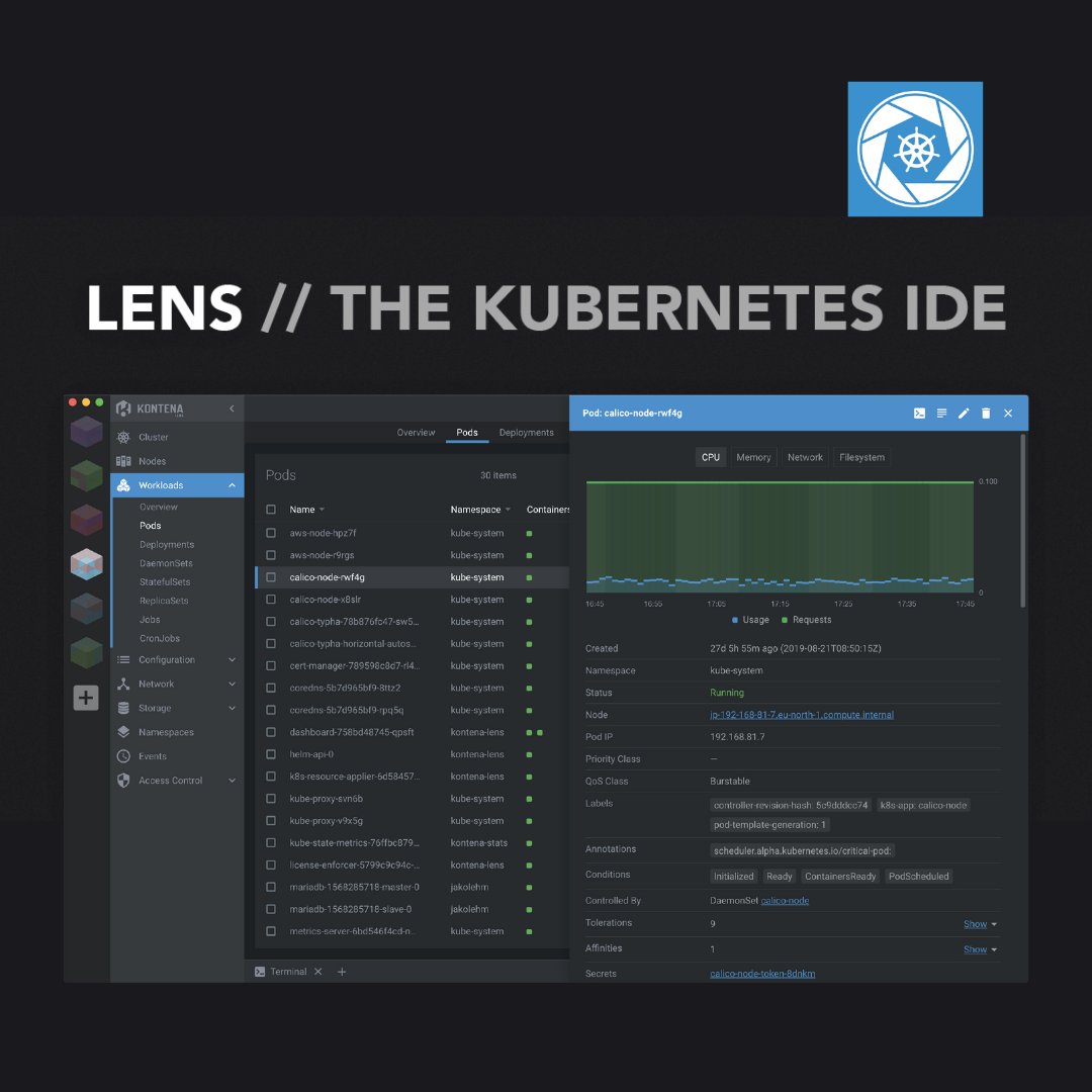 crowdshakti's tweet image. Lens: The Kubernetes IDE for Monitoring/Debugging/Dev/Operations/DevOps
It&apos;s open-source and free

k8slens.dev

#lens #Kubernetes #KubernetesDashboard #KubernetesUI