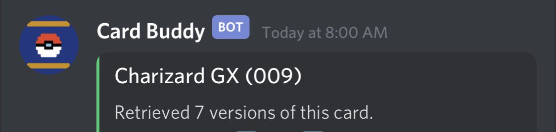 Dadizard's tweet image. You need to check out the Card Buddy bot @dillonzer created for discord... wow amazing job dude!  Love it!  

First search of course ❤️😎 #cardvalues