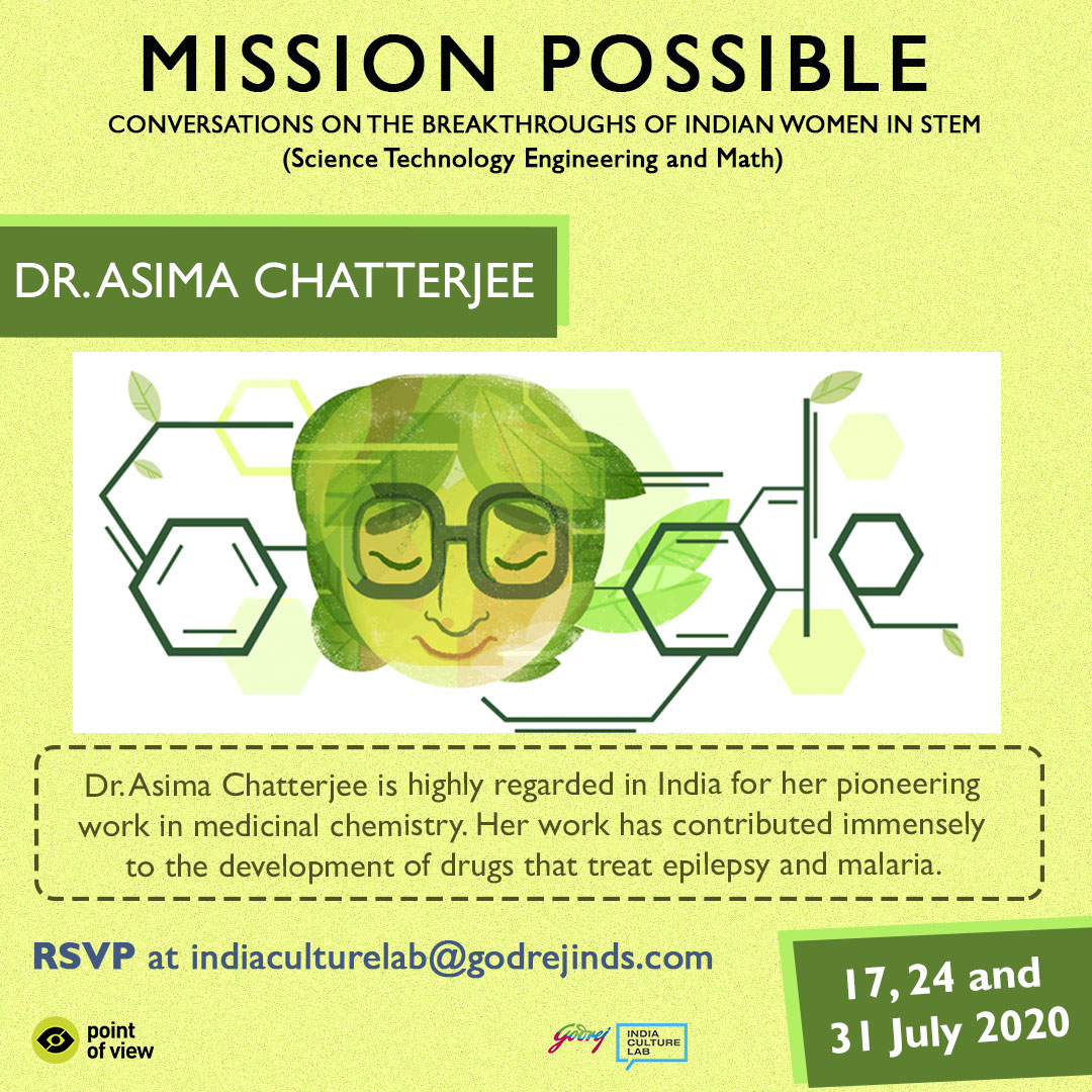 Check out this amazing  @GoogleDoodles of Indian chemist and the first woman to be awarded a Doctor of Science by an Indian University, Dr. Asima Chatterjee!  #womeninstem @povmumbai