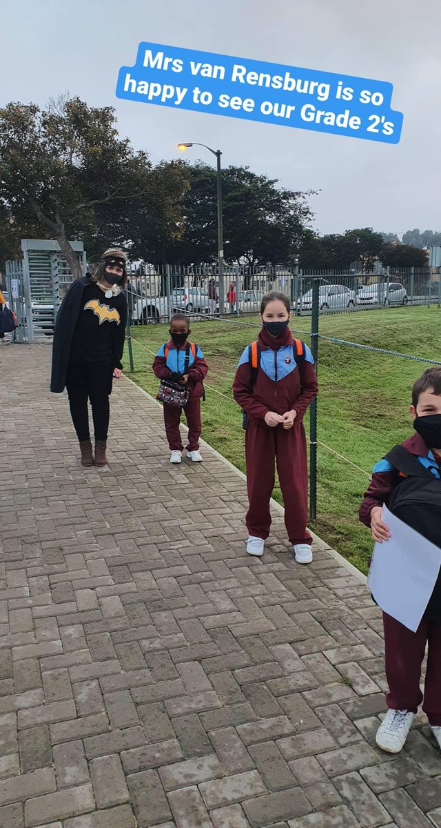 TableViewPS's tweet photo. Our Foundation Phase &amp; Grade 6 Superheroes returned to school today! #SuperheroesWearMasks #BackToSchoolSA https://t.co/97X3EH0iyj