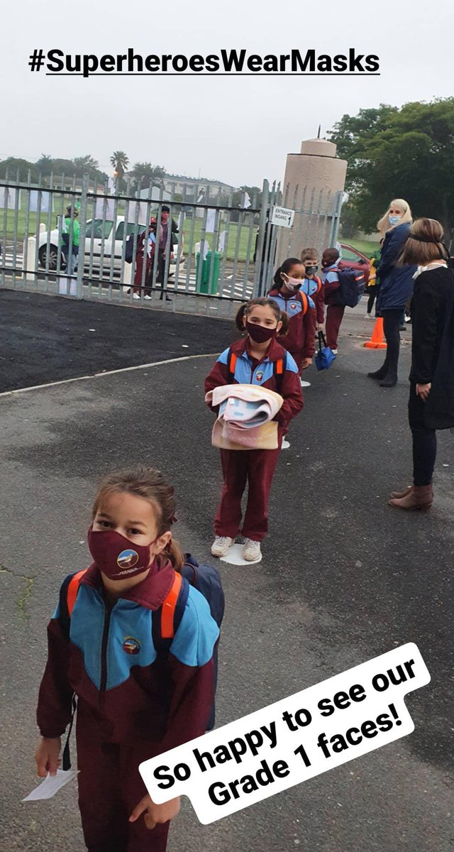 TableViewPS's tweet photo. Our Foundation Phase &amp; Grade 6 Superheroes returned to school today! #SuperheroesWearMasks #BackToSchoolSA https://t.co/97X3EH0iyj
