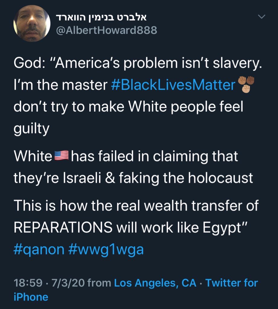 AlbertHoward888's tweet photo. God: “The most important thing to Pharaoh wasn’t his firstborn, it was his property. 

Therefore, I stripped him of his firstborn and his property. 

I moved the memorial to a LOCATION in North America called: Life, Liberty and the pursuit of PROPERTY! 

LET MY PEOPLE GO!” #qanon https://t.co/iXllIUyTj5