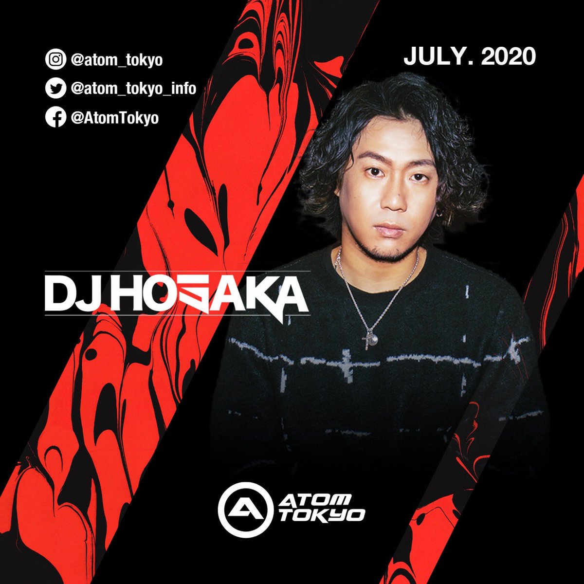 atom_tokyo_info's tweet photo. 7/6 ATOM TOKYO Monday 22:00open
 @DJ_HOSAKA @dj_keiko @DJ_STRIKE11 @DJ_MAMOT https://t.co/RCsl2WpvDh