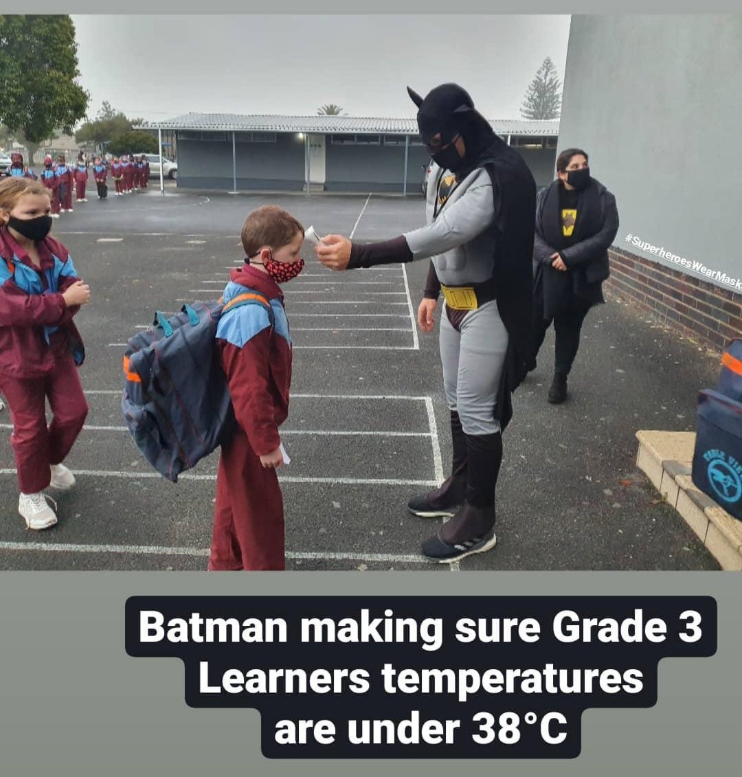 TableViewPS's tweet photo. Our learners are the real Superheroes! #SuperheroesWearMasks #BackToSchoolSA https://t.co/WlL7NCnQxI