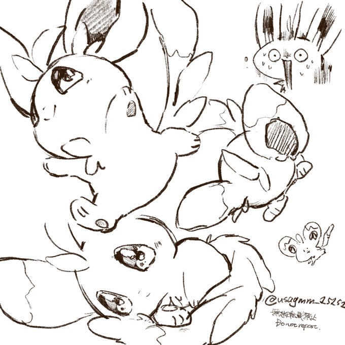 ポケモン 自分のことをピカチュウだと思っているイーブイ 1週1ブイ わたあめの漫画