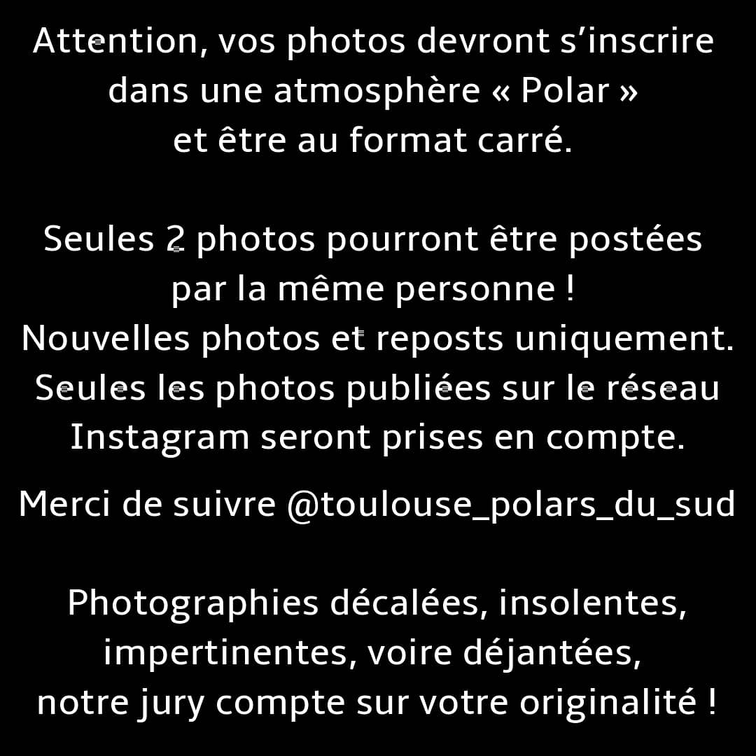 TlsePolarsduSud's tweet image. Grand concours #photo sur Instagram à l'occasion de notre 12e festival. Son thème : LA PEUR
Tag obligatoire #toulousepolarsdusud2020
Pour en savoir plus, RDV sur Instagram @toulouse_polars_du_sud &amp;amp; sur toulouse.polars.du.sud.com
#polar #TPS2020 #toulousepolarsdusud #concoursphoto