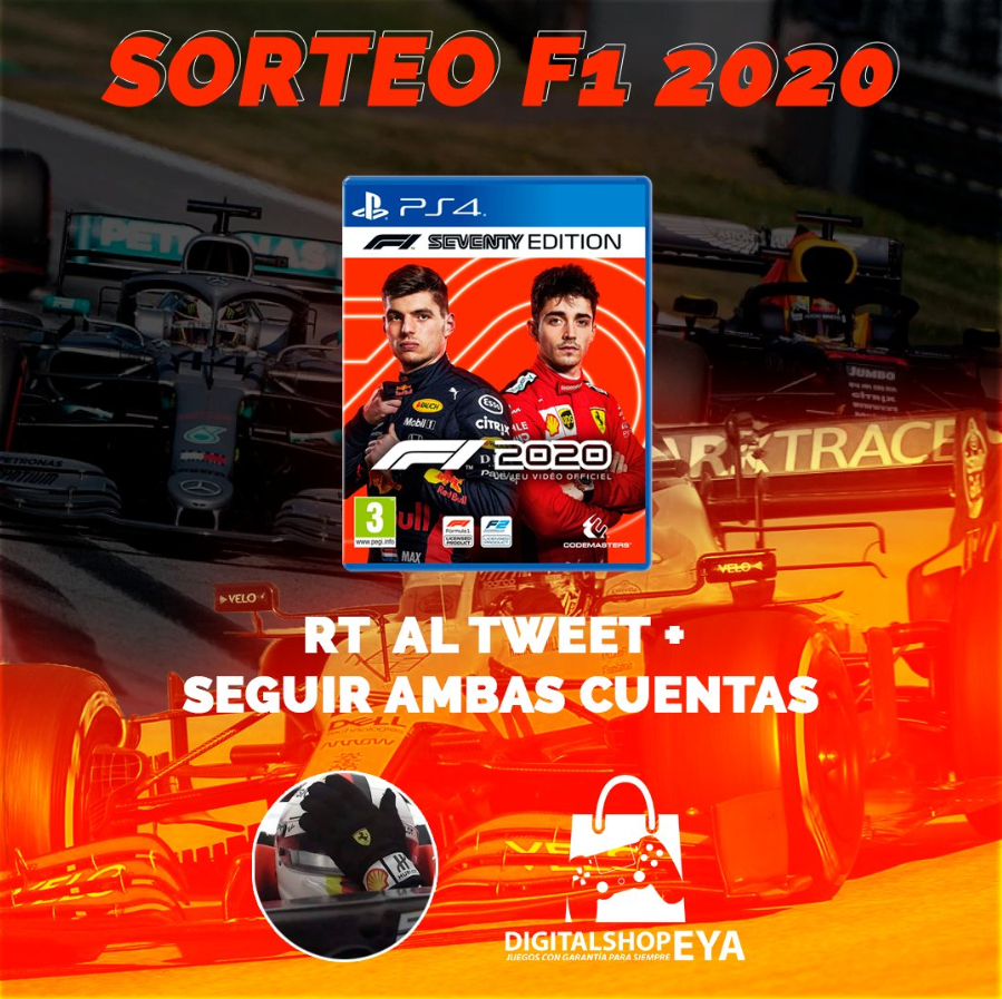 PeteteFF's tweet photo. Sorteo F1 2020 Seventy Edition de los chicos de @DigitalShopEYA por el lanzamiento del F1🎁

Requisitos para participar: 

-RT a este tweet🔁
-Follow ambas cuentas @PeteteF1 &amp; @DigitalShopEYA.

☘️El ganador lo anunciarán el día 11 de Julio antes de las 23:59h.
¡Suerte! https://t.co/yd4giyj66O