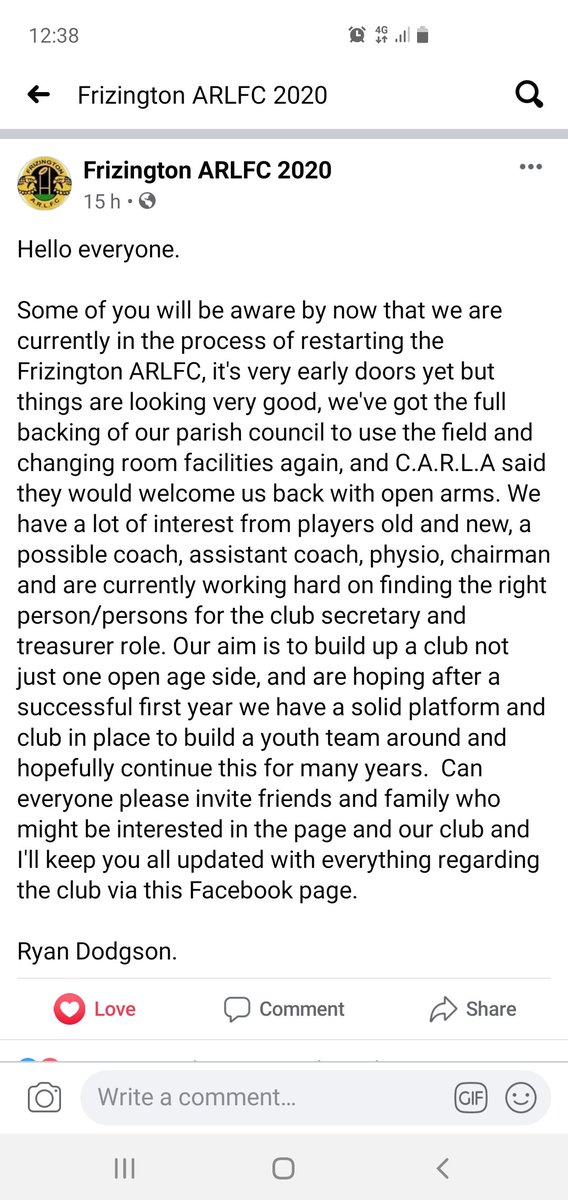 AWigan1's tweet photo. Frizington rugby league looking to start a team up again could people retweet like so could maybe get players interested thanks https://t.co/1fUKdRMWkl