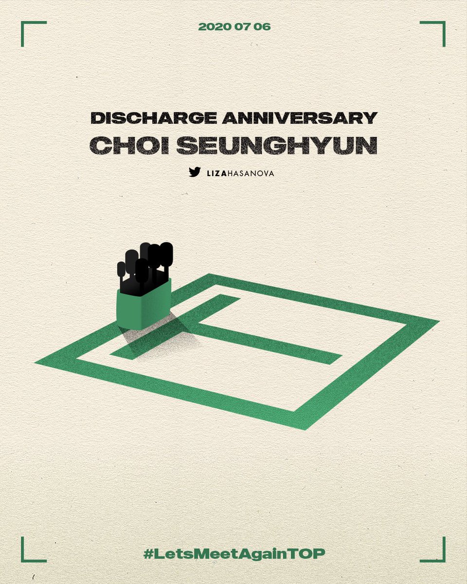 lhviiiviii's tweet photo. Happy discharge anniversary Choi Seunghyun ^^ #LetsMeetAgainTOP It was the most epic discharge ever! 

Poster #byme 
#BIGBANG #TOP @YG_GlobalVIP https://t.co/qtDBxFUIzh