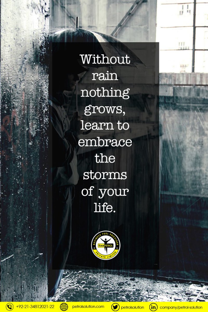 Petrol Solution (@petrolsolution) on Twitter photo Embrace life!
#Rain #storms #challenges #faceit #letlifehappen #growth Embrace life!
#Rain #storms #challenges #faceit #letlifehappen #growth