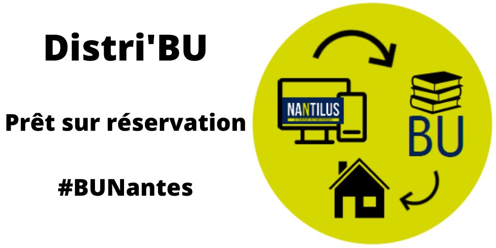BU_Nantes_Univ's tweet photo. 📣 Derniers jours pour profiter du service #DistriBU, service disponible, jusqu'au 19 juillet.
👉 https://t.co/zbMtqHDiVZ
Alors on choisit, on clique et on réserve ses documents à rendre à la rentrée !
@UnivNantes
 #BU #BUàvotreservice https://t.co/Yavi5HTMGP