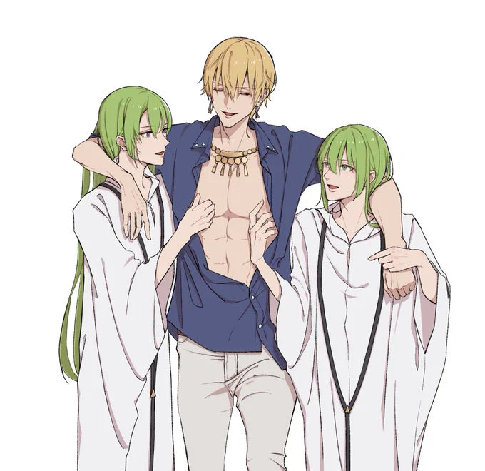 『エルキドゥらに乳首を弄られながら闊歩するギルガメッシュ』

(乳首を捻った方向に曲がる遊び) 