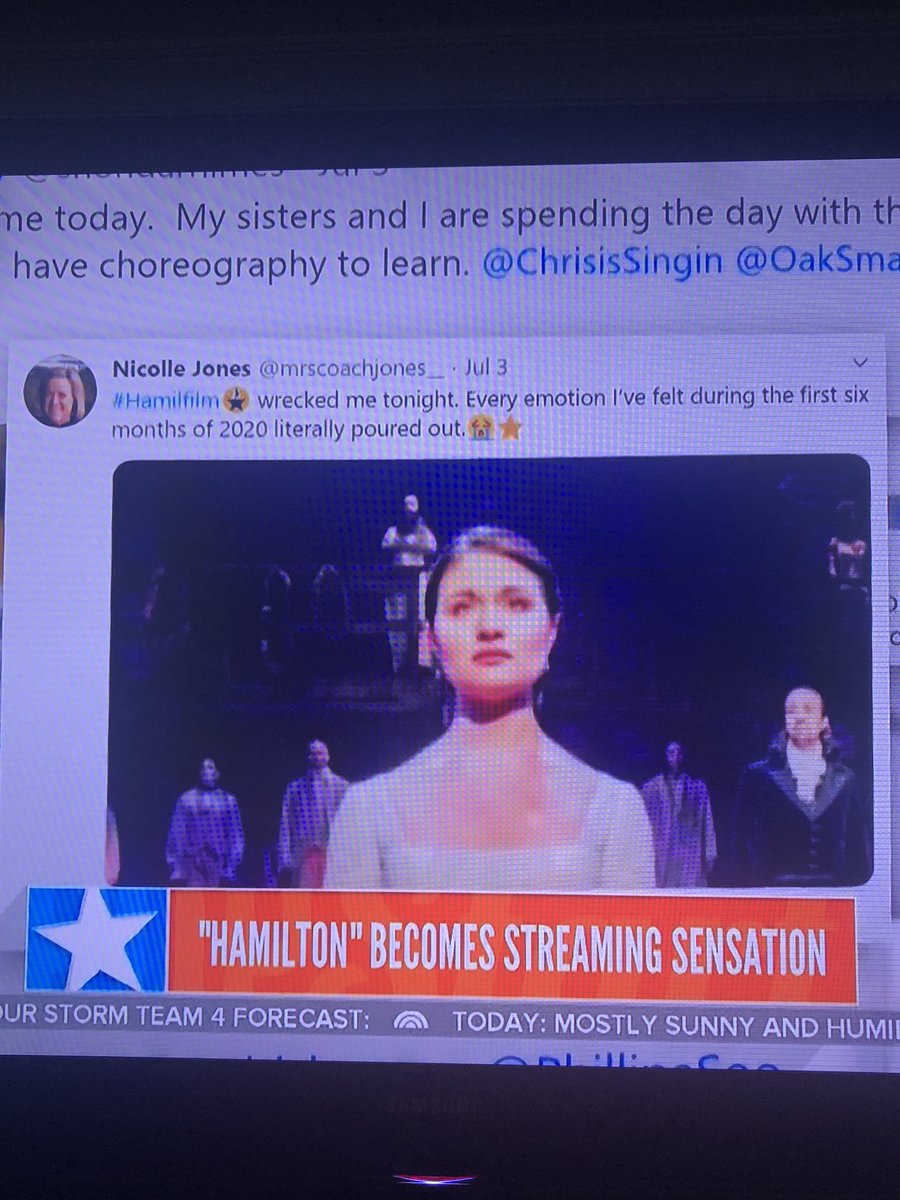 clarkquent__'s tweet photo. OMG, my wife’s tweet about Hamilton just made the TODAY Show! @mrscoachjones__ https://t.co/PQEqGnYB7S