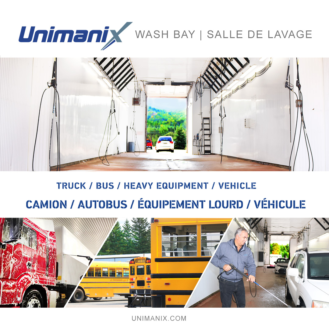 Avantages d'une baie de lavage. Paiement direct, distanciation sociale entre les clients, savon et eau accessibles pour tous et aucun besoin de personnel sur place. 

unimanix.com #salledelavage #montreal #quebec #nettoyageindustriel