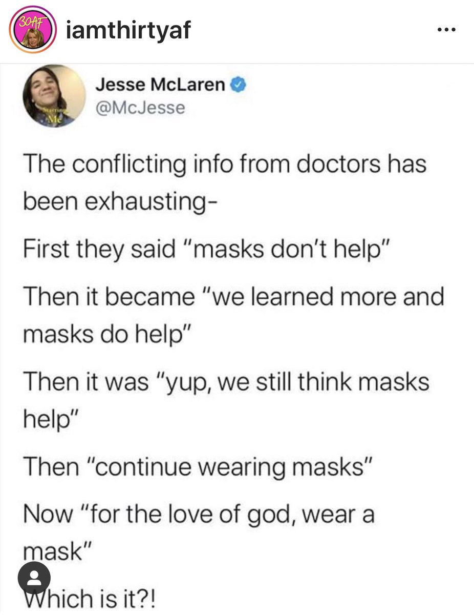 This shouldn’t be funny, and yet all the people still refusing to believe health experts really fuel the hilarity here 🤦🏻‍♀️😷