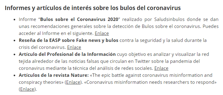 bvsspa's tweet photo. Actualizada la sección de bulos https://t.co/yInAgmnpO5 del portal del #Covid19 con interesantes artículos de la revista Nature @SpringerNature y el portal @Newtral. Recuerda contrasta la información solo #FuentesFiables #bvsspa https://t.co/FskgonFrbM