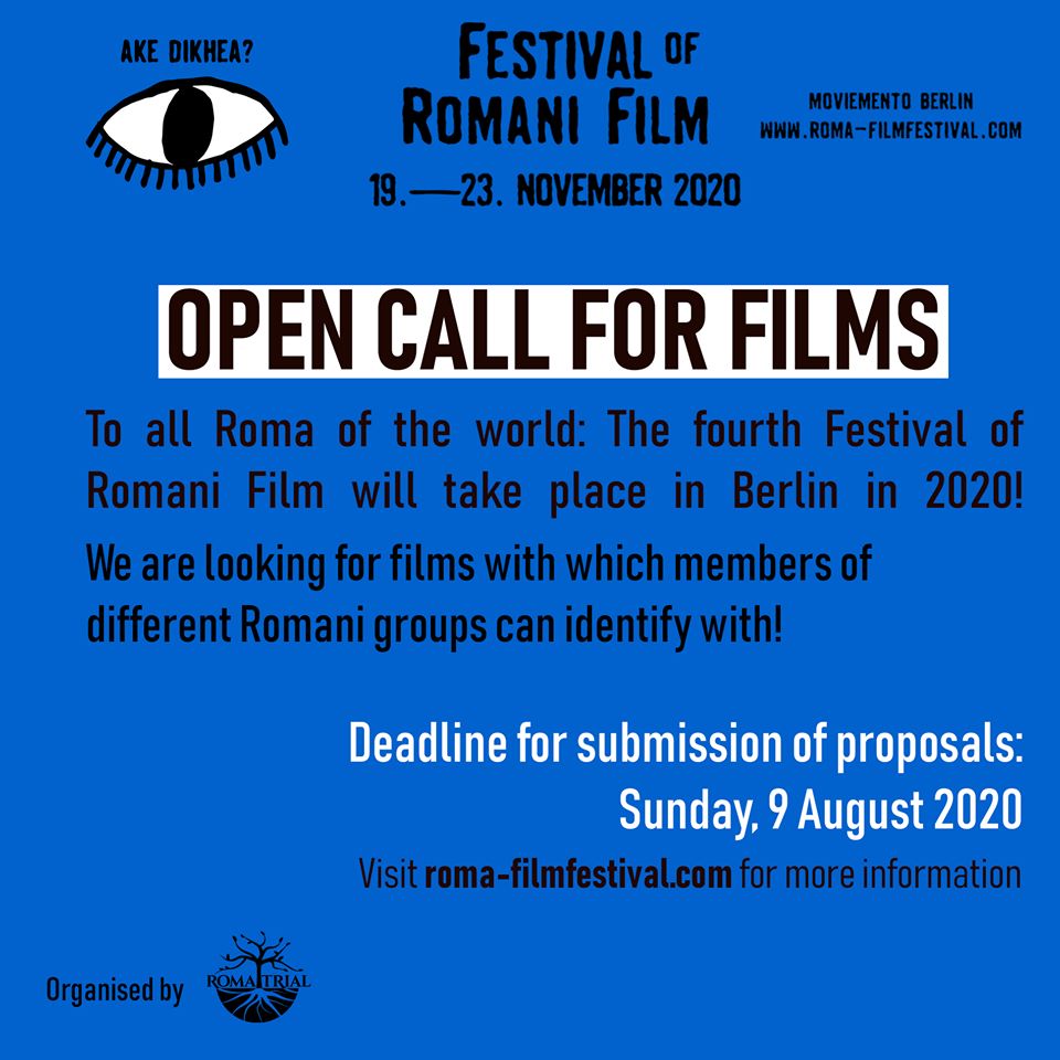 isaacblake1979's tweet photo. Open Call for Films!
To all #Ashakli, #Beyash, #Domari, #Gitano, #Gypsies, #Kale, #Lom, #Manouche, #Roma, #Romanichals, #Sinti, #Travellers...
Deadline: 9th August 2020
Follow this link for more information: https://t.co/6mjJqC8Qu8 https://t.co/PP34hs3GUc
