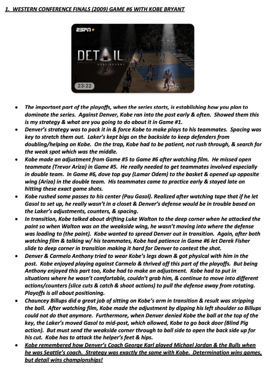 AHSHoops's tweet photo. For the next 4⃣0⃣ days, @AHSHoops will be dropping a #DailyDetail to help players learn the game 🏀 & assist in their development 🧠. Today's notes come from the ⚫️🐍 in Game 6 of the @NBA 2009 Western Conference Finals 🆚 @nuggets
🌪️🏀 #15STRONG https://t.co/Ntf6PwdUEb