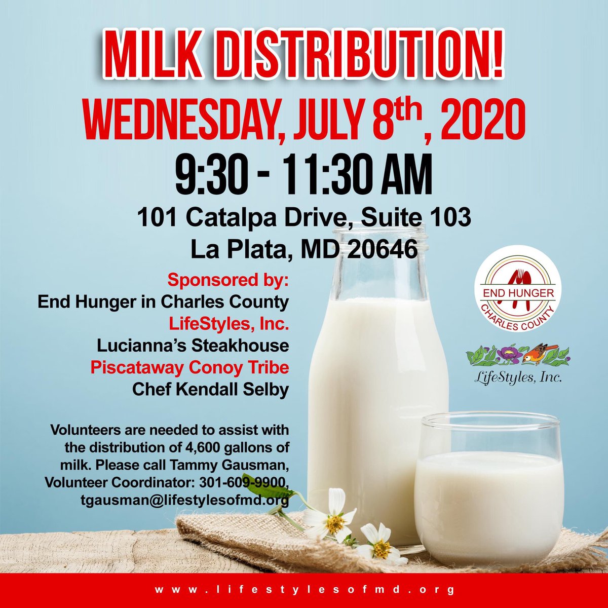 Free food and milk in La Plata, this Wednesday 7/8!