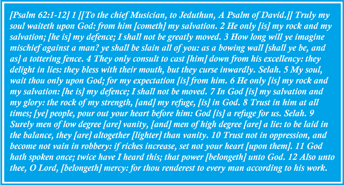 CalvaryPage's tweet photo. Psalm 62 https://t.co/bnnUsbeWV2