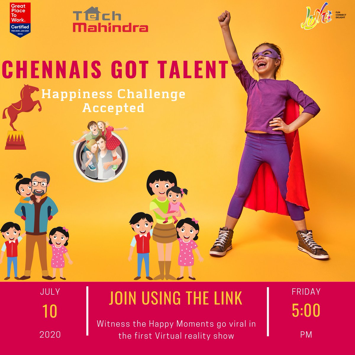 Dharmendran24's tweet photo. #ChennaisGotTalent episode 2 the hunt is On..#HappinessChallenge accepted. Come witness the #lovetobetechm in this Special edition of let's make happiness viral 😍 STREAMING LIVE from This FRIDAY 5:00PM..@YogeshsHR @chandkarthi @C_T_Lakshmanan @Nelson_Cloud @tech_mahindra https://t.co/s4Zuk4qPOl