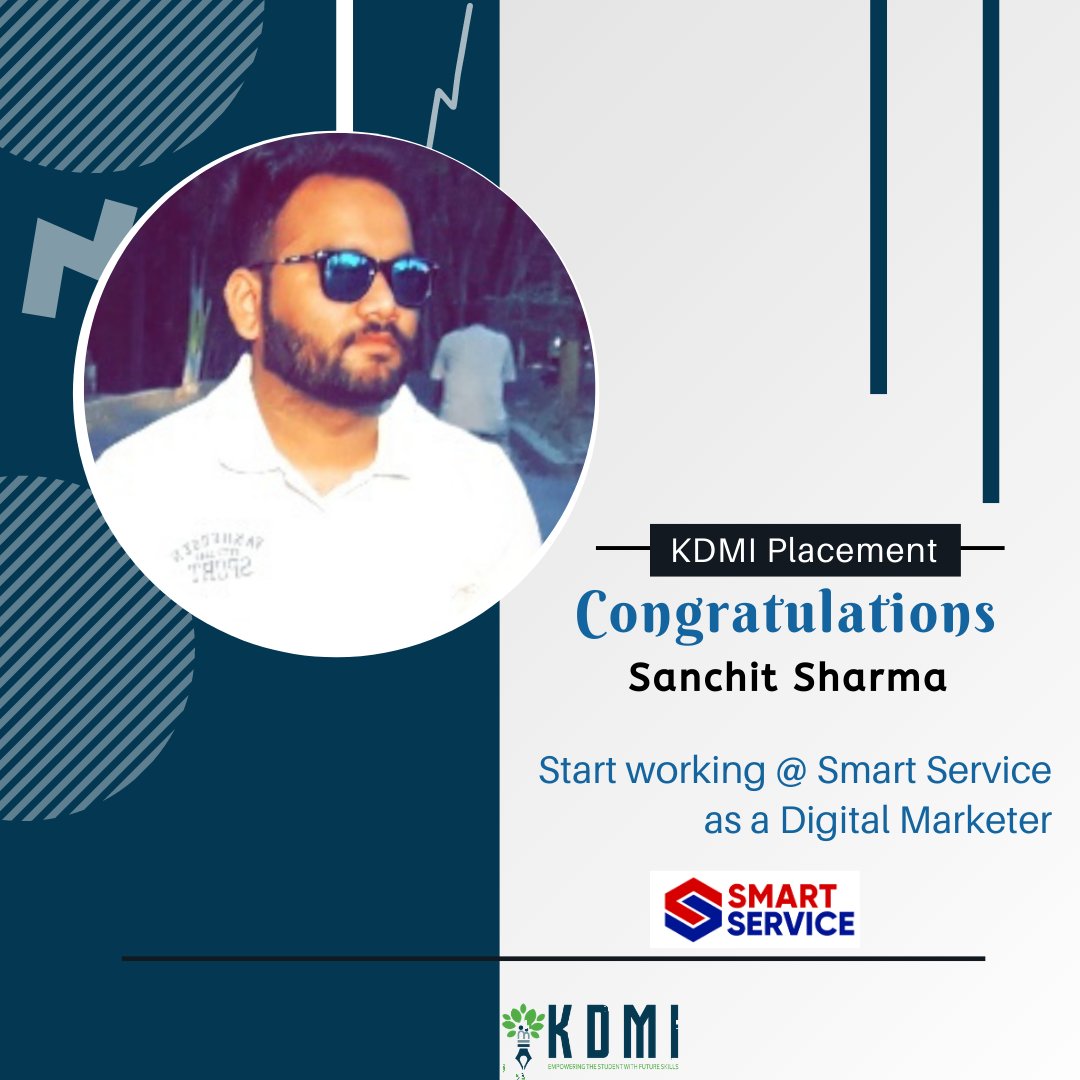 kolkata_digital's tweet photo. congratulations Sanchit Sharma, Start working at Smart Service as a Digital Marketer, we are wishing you a great career ahead.
#KDMIPlacement #KDMI #Placement #DigitalMarketing #OnlineClasses #onlinelearning #onlineeducation #OnlineCourses #DigitalMarketingServices https://t.co/t3NdiU0bCX