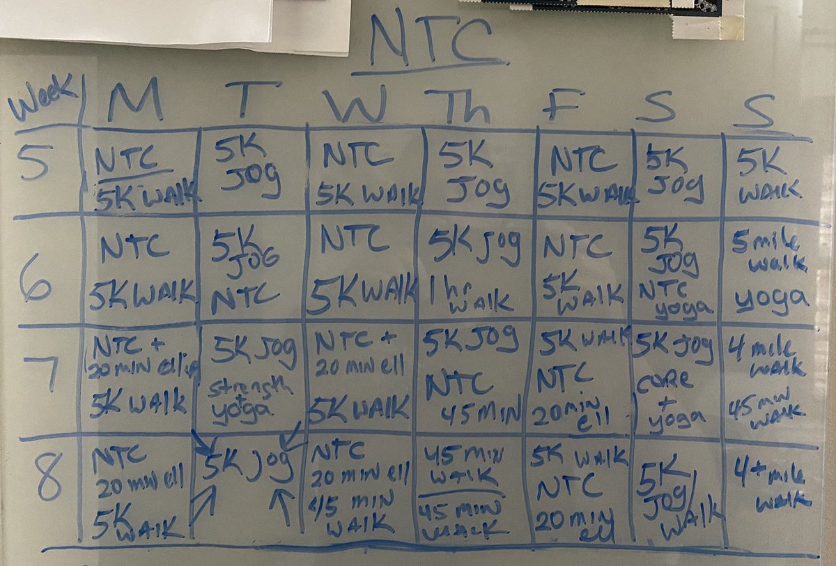 AndyGoBlue23's tweet photo. My last 4 weeks of workouts ✅ started the next 4 weeks off right with a 45 minute workout #RizeAndGrind #NoDaysOff #WeightLossJourney #DisciplineNotMotivation https://t.co/Q79kFy2gB6