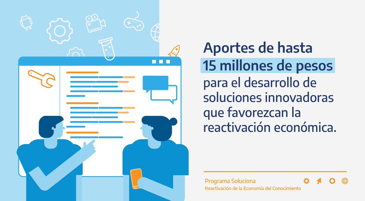 ⁉️Tenés un proyecto de desarrollo de productos o servicios tecnológicos generados por la Economía del Conocimiento, con el #ProgramaSoluciona podés obtener financiamiento para activos fijos e intangibles, capital de trabajo y gastos. 

Hilo⤵️