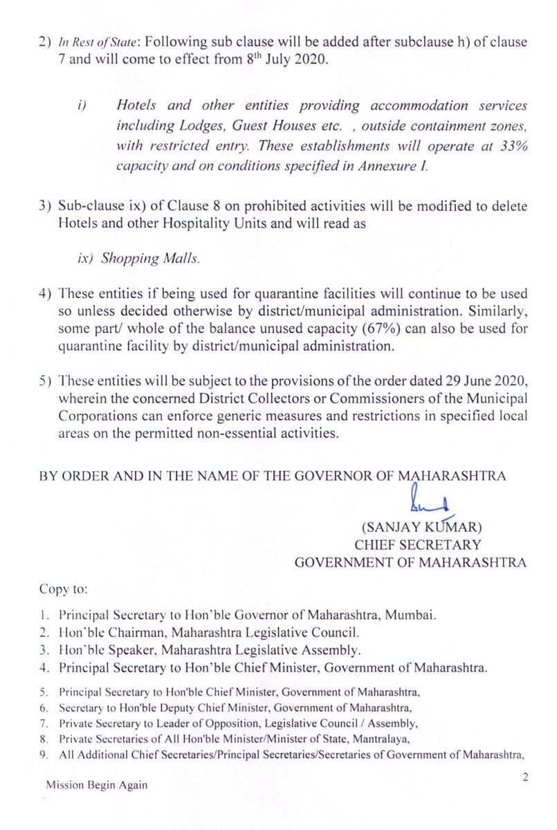 Cmo Maharashtra Easing Of Restrictions Missionbeginagain Phase V