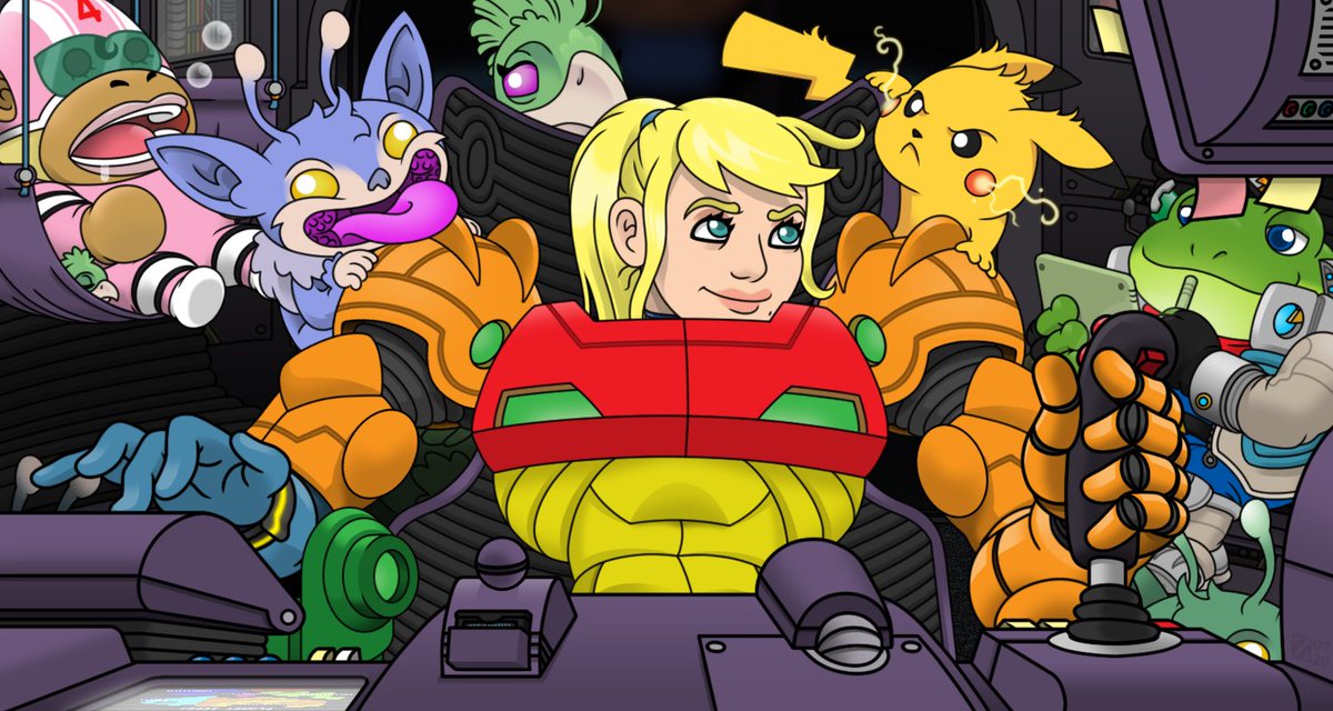 professorhazard's tweet photo. "Samus and Friends"
#Samus #SamusAran #Metroid #MetroidFanArt @MetroidDatabase #Etecoons #Dachora #Pikachu @Pokemon #ACRocket #AnimalCrossing #AnimalCrossingFanArt @animalcrossing #SlippyToad #StarFox #SmashBros @SmashBrosJP #NintendoFanArt @Sora_Sakurai @Nintendo #Nintendo https://t.co/uAWBAkdb0S