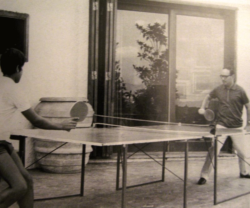 Ennio Morricone playing ping pong. 

R.I.P. Ennio Morricone (1928-2020)
