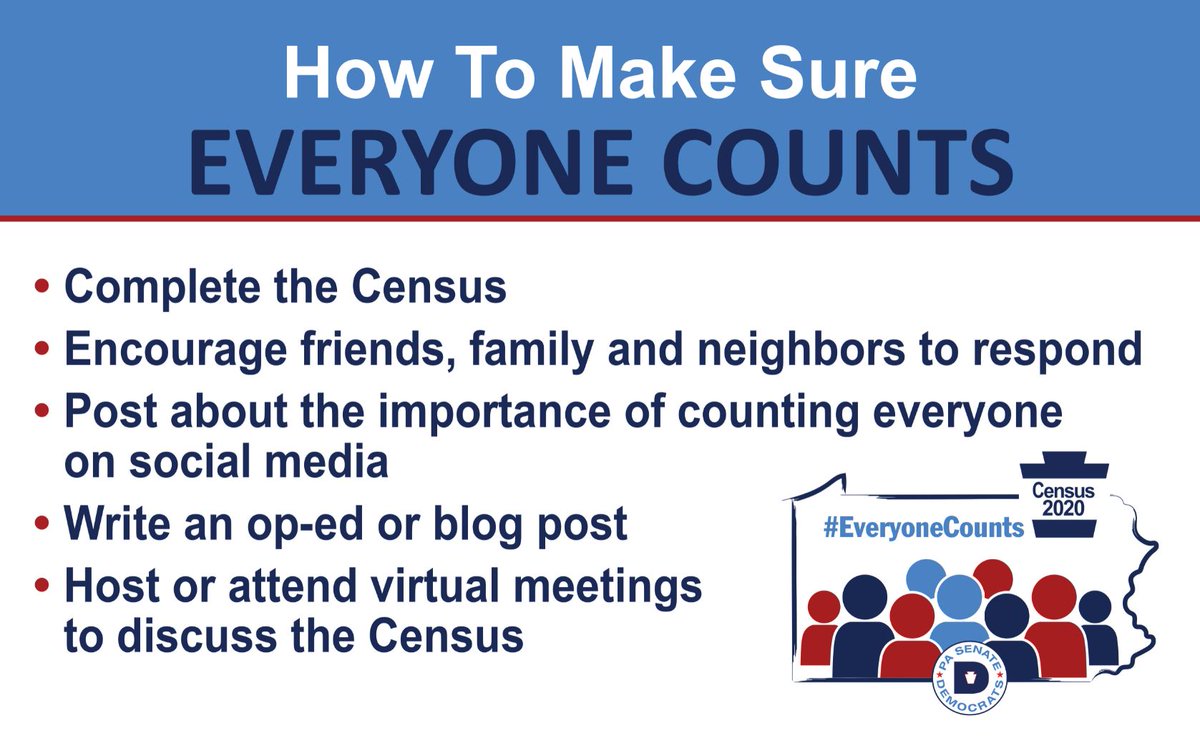 A complete and accurate 2020 Census is important for everyone.

Census data determines resource allocation for things like school improvements, roads repairs, library funding and a lot more.

Take a couple minutes and fill out the Census ➡️ 2020census.gov

#2020census