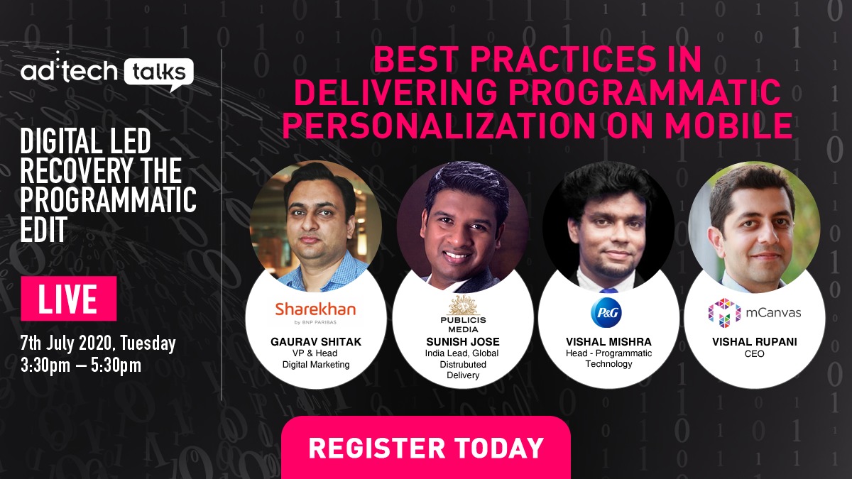 vishalrupani's tweet photo. Looking forward to this tomorrow - July 7; 3:30pm - 5:30pm
Register on https://t.co/SeTqYlTN4A
#adtech #Programmatic #newnormal #trends #programmatictrends #ProgrammaticMarketing https://t.co/WO4BGUDcsS
