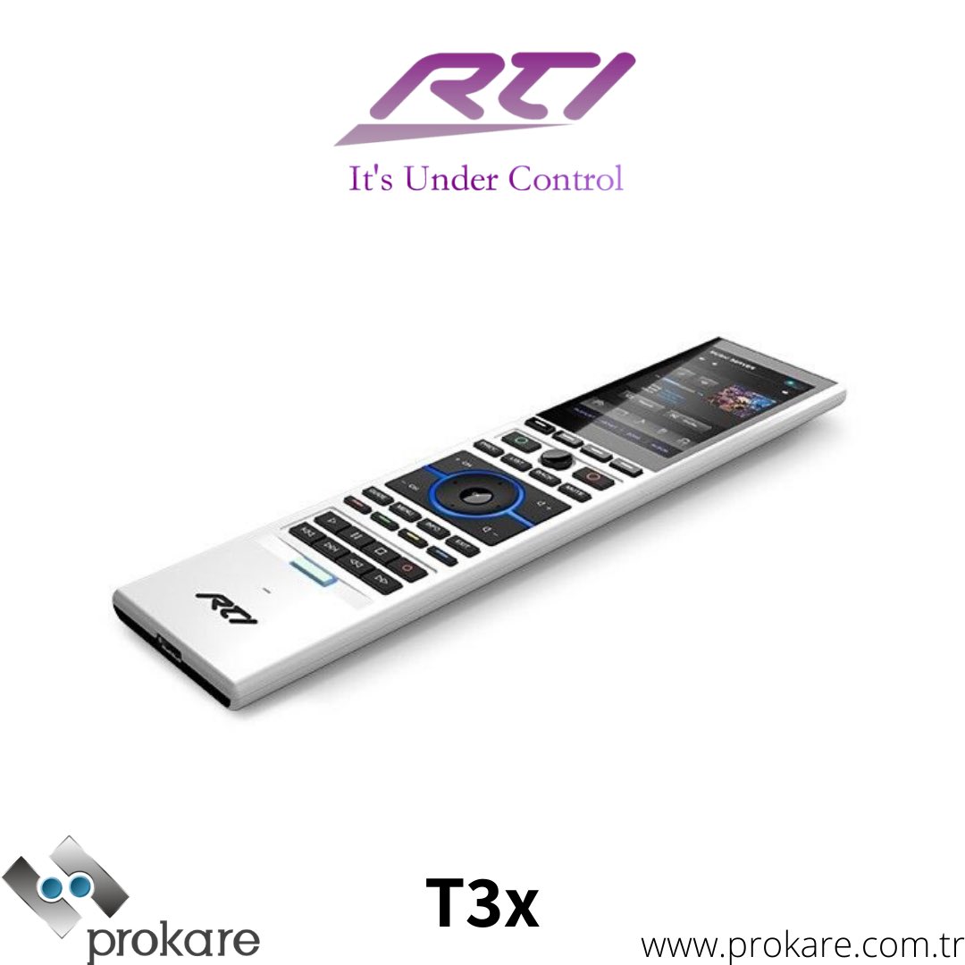 prokare's tweet photo. RTI T3x.. Evinizin ve işyerinizin tüm kontrolü tek bir kumanda üzerinden hem fiziksel tuşları hemde 3,5” yüksek çözünürlüklü dokunmatik ekranıyla parmaklarınızın ucunda olsun.. Bilgi için iletişime geçebilirsiniz.. #prokare #rticorp #rti https://t.co/jUgKEnNJ1J