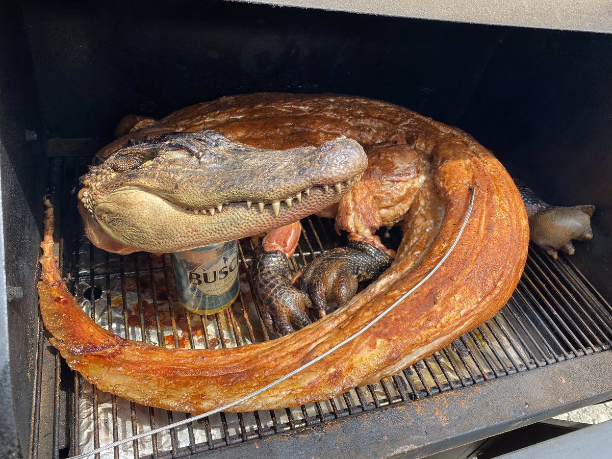 AhGrills's tweet photo. Any interesting cooks for #independenceday2020 ??
I cooked a 31# #gator on a @GMGrills Daniel Boone Prime. Coated with @MeatChurch Holy Voodoo. It was 🔥 🔥 https://t.co/aSi9UtNnld