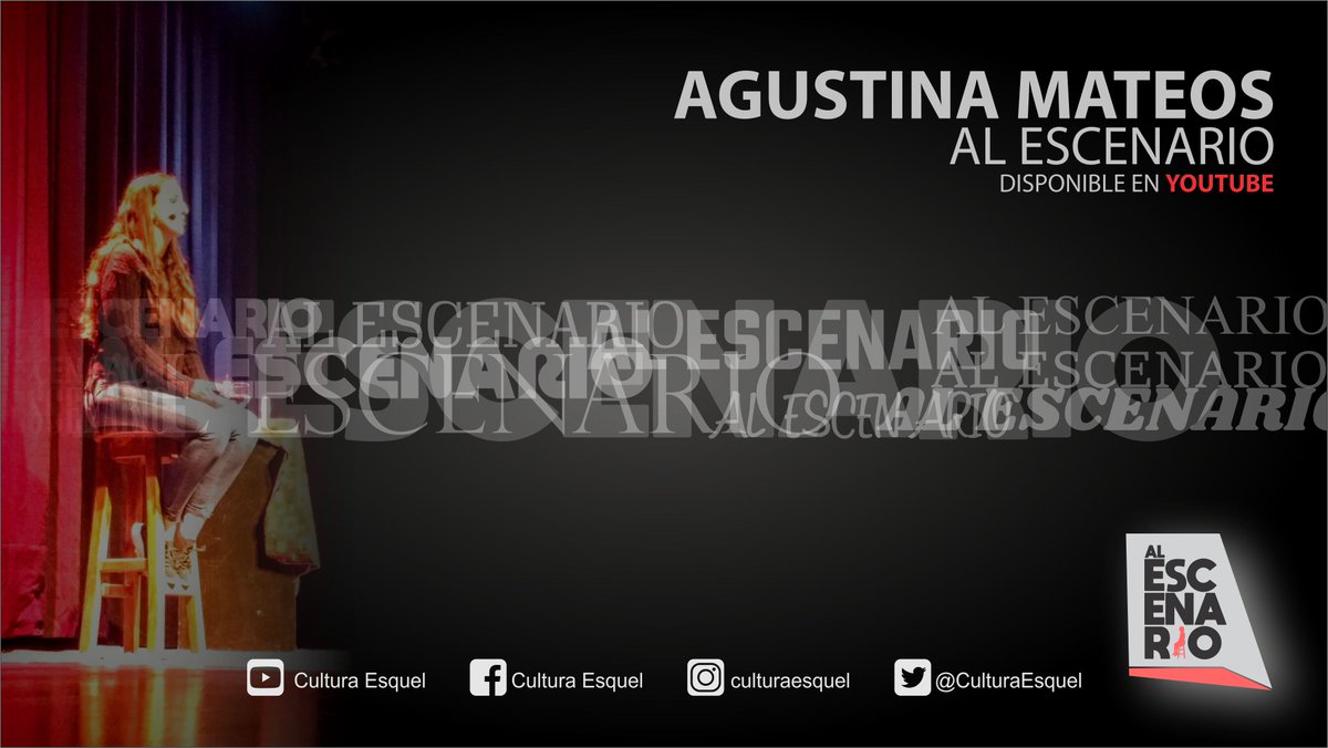CulturaEsquel's tweet photo. #AlEscenario con Agustina Mateos, segundo capitulo a partir de hoy a las 11 AM disponible por Youtube #CulturaEsquel.

https://t.co/Sa1tW5W2jh https://t.co/8HKlPAdpw6