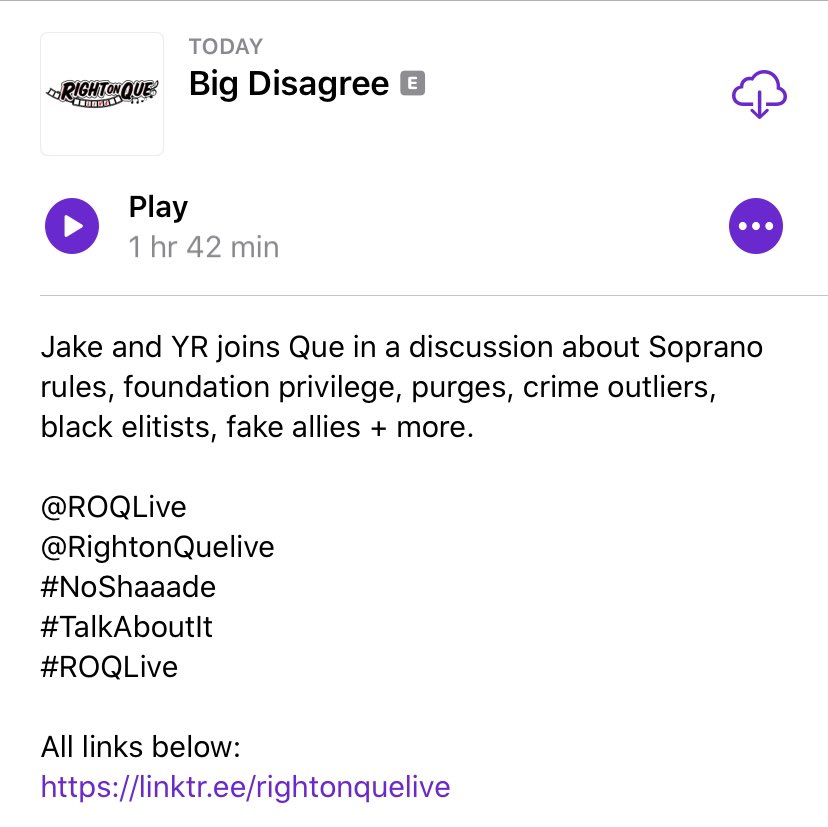 ROQLive's tweet image. #BigDisagree episode w/ @JPeckPHL @theinfamousyr on black elitists, fake allies, crime outliers, Soprano rules + more. 

Apple: podcasts.apple.com/us/podcast/rig…
SoundCloud: soundcloud.com/roqlive/big-di…
Spotify: open.spotify.com/episode/2Wljtn…
YouTube: youtu.be/0afhoUljGtg

#ROQLive