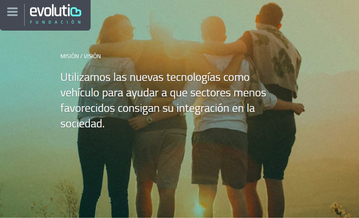 FEvolutio's tweet photo. ¡Ya tenemos nueva web corporativa! 
Descubre quiénes somos y todo lo que hacemos en https://t.co/coKEVGAiNZ
En @FEvolutio creemos en la comunicación. #VoluntariosEvolutio https://t.co/FEB8g7tIZV