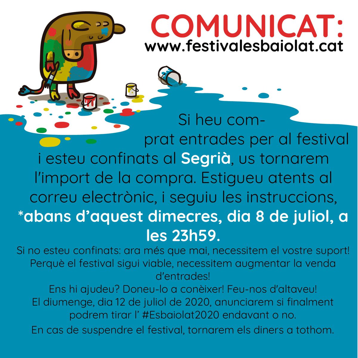 EsbaiolatFest's tweet photo. Continuem intentant de fer l'#Esbaiolat2020 ! https://t.co/OMgIjkhUGJ