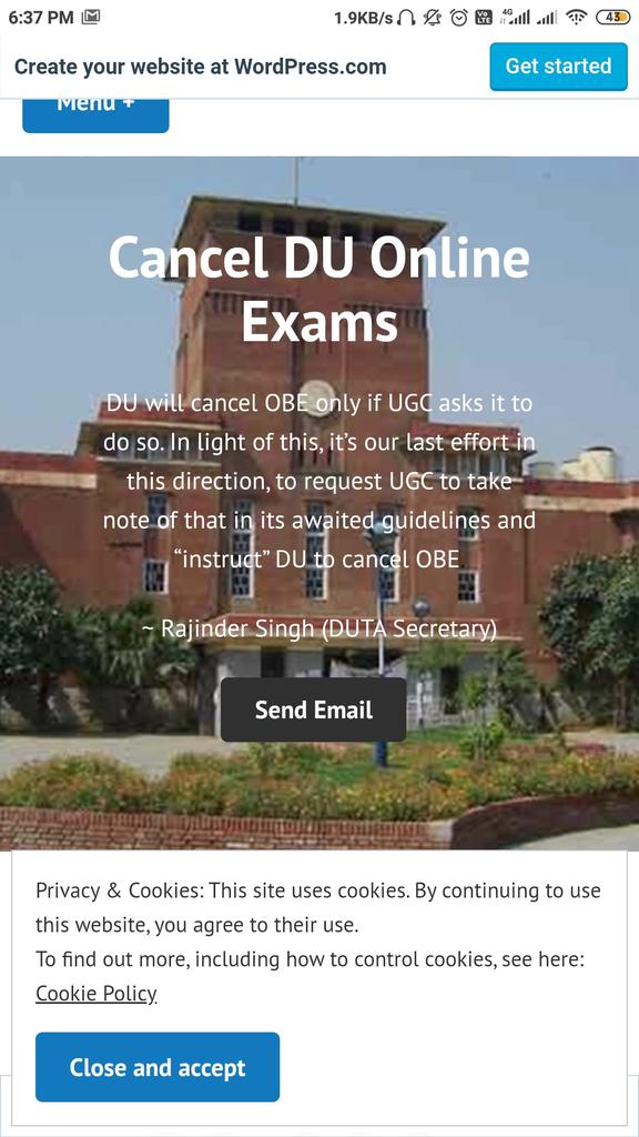 imAvanishkumar's tweet photo. https://t.co/wu1zDFmgvp
#Duagainstonlineexaminations 
#Duagainstonlineexamination 
#ScrapOBE 
#ScrapOnlineOBE 
#NoMoreWaitUGC 
#PromoteDUStudents 
@HRDMinistry 
@aajtak 
@ndtv 
@ZeeNews https://t.co/hQxDn6w3cA