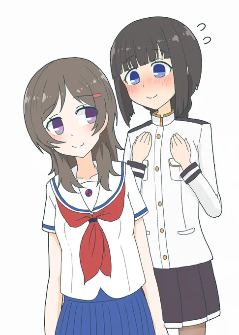 気分転換に服交換したもかちゃんとなっち
#角田夏美生誕祭2020 #はいふり 