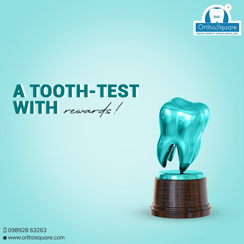 orthosquare's tweet image. Yes, you read that right. This #ToothTest - An Initiative by OrthoSquare, comes with #rewards. A very simple test where you have to answer only a few questions from the comfort of your home and get guidance from our expert #dentists. 
Take the test now - forms.gle/BH318JLC5XLKf5…