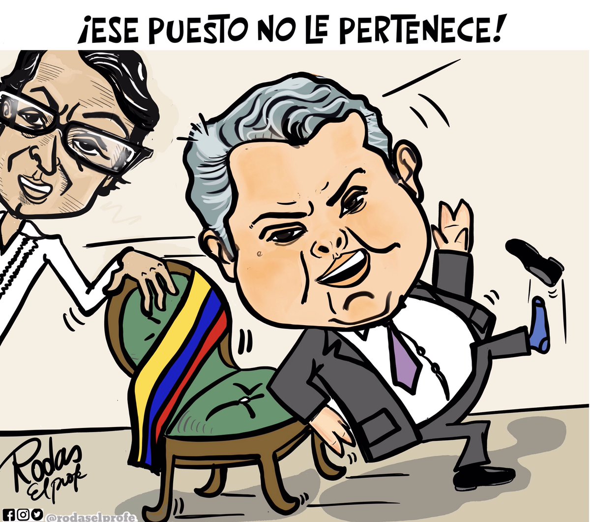 rodaselprofe's tweet photo. Duque será el presidente legítimo?
#duqueilegitimo #Duqueilegítimo  #caricatura #caricaturadeldía #opinión #locombia #caricaturapolítica #centrodemoniaco #colombia   #art #noticiascolombia #redindependiente #uribeparaco #DuqueNoEsMiPresidente #ElUribismoSeRoboLaPresidencia https://t.co/tZU0uEPPI5