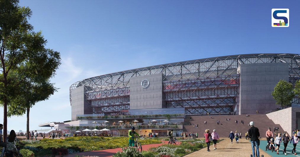 SurfacesMagzin's tweet image. OMA unveils design for the largest football stadium in Netherlands

OMA unveiled the design of the Feyenoord Rotterdam football club with an increased capacity of 63,000 seats. 

Read more- surfacesreporter.com/articles/61791…

#SurfacesReporter #SurfacesReporterdotcom #ArchitectrualDesign