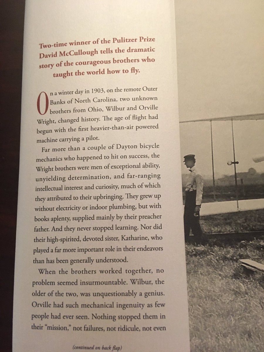 Suggestion for July 6 ... The Wright Brothers (2015) by David McCullough.