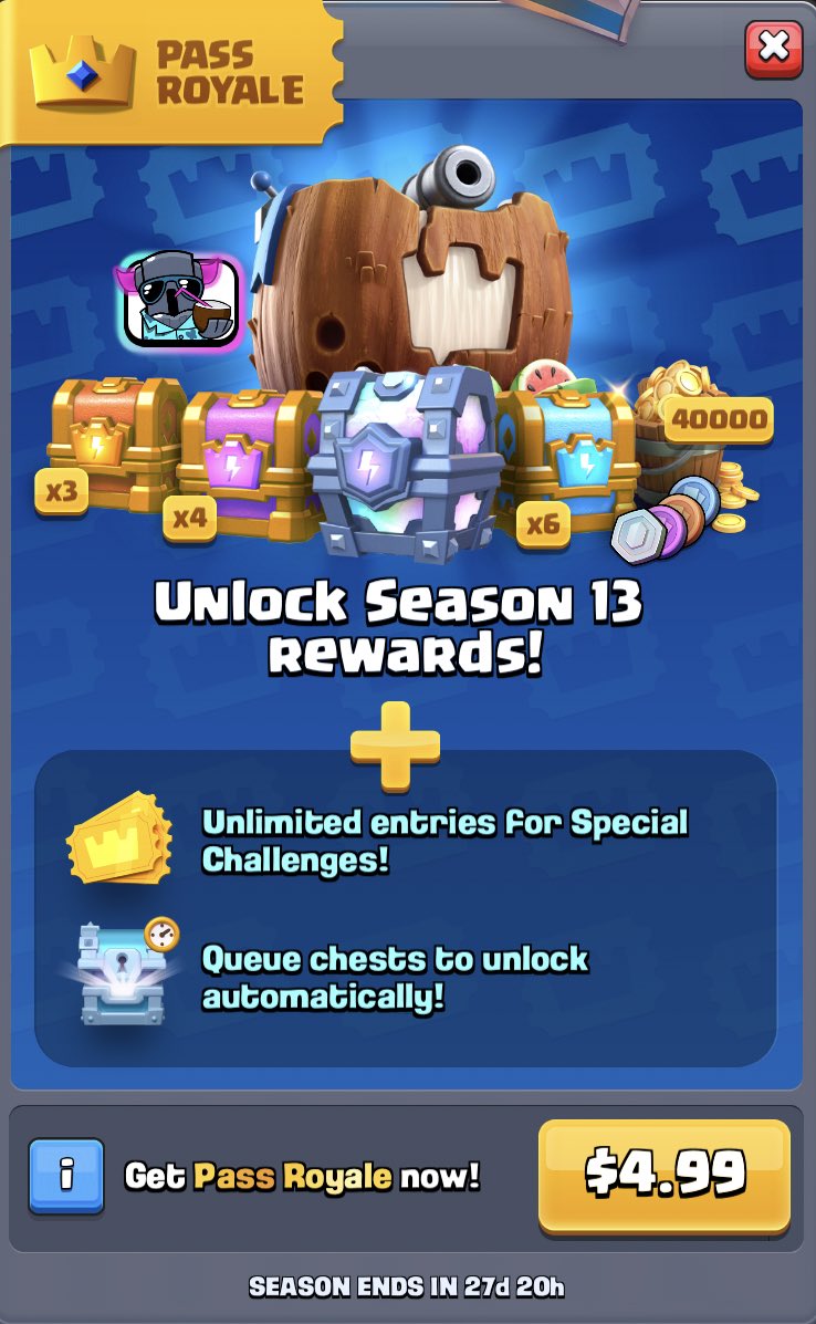 FullFrontage's tweet photo. 🎉Paypal giveaway for Season 13 of Pass Royale! 🎉

To enter:
- Follow @FullFrontage @CR_Tavi @DerMavCR 
- RT &amp; Like this post
- Tag 2 friends

Winners will be selected on Wednesday! Check @DerMavCR &amp; @CR_Tavi tweets! Each of us will select 2 winners 💪 https://t.co/qiKMnwClOh