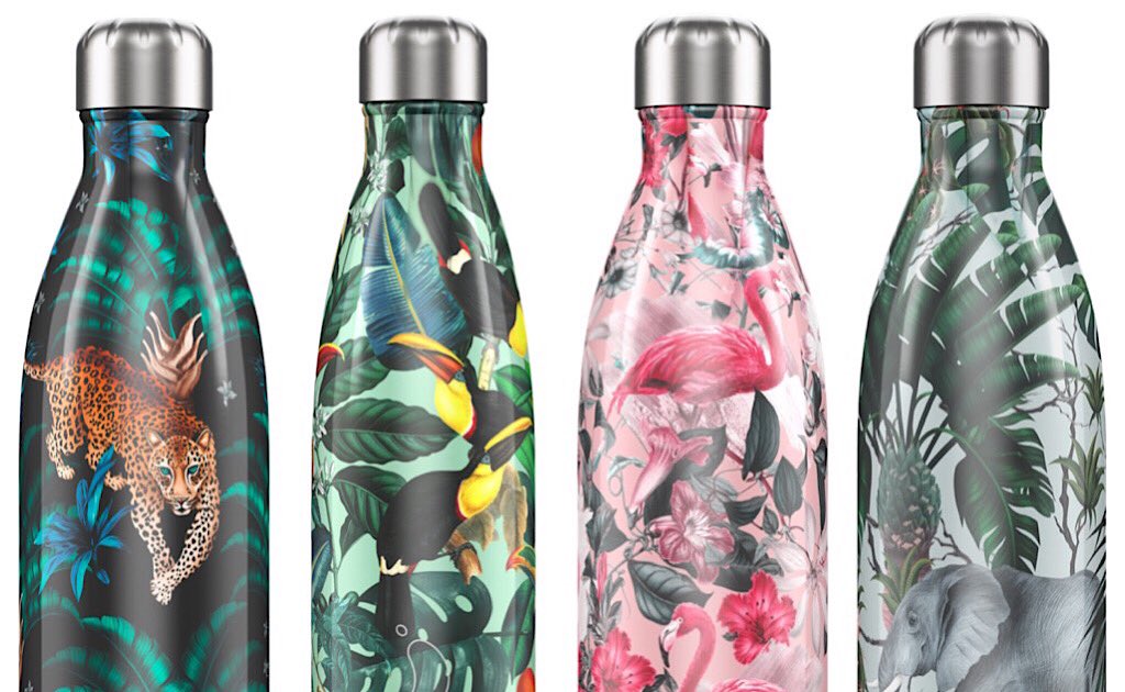 This week’s fab freebie Friday theme is our vast variety of Chilly’s Bottles. There’ll be a chance to win a Chilly’s coffee cup after we’ve showcased the range.  We love the quality, performance, branding &amp; vibrancy of this brand. To kick us of are these totally tropical designs.