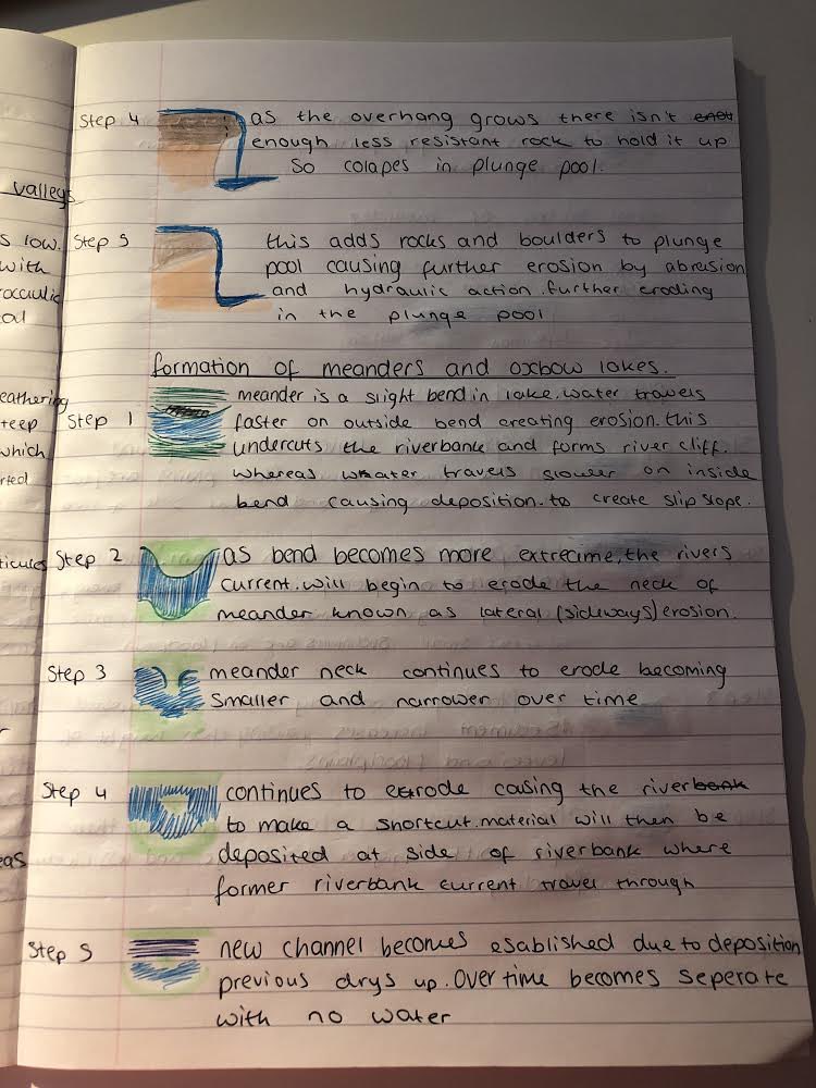 Mrs_Geography's tweet image. YR9 currently learning river feature formation, using my home learning booklets &amp;amp; YouTube channel - thiught I would share this fantastic example... #HomeLearningUK @greenbankhs mrsgeographyblog.wordpress.com/2020/05/11/gcs…